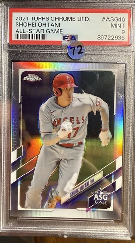 2021 TOPPS CHROME UPDATE ALL-STAR GAME ASG40 SHOHEI OHTANI GEM 9