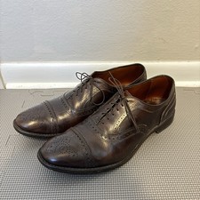 Allen Edmonds Strand Dress Cap Toe Oxford Brown Shoes Mens Size 12 D