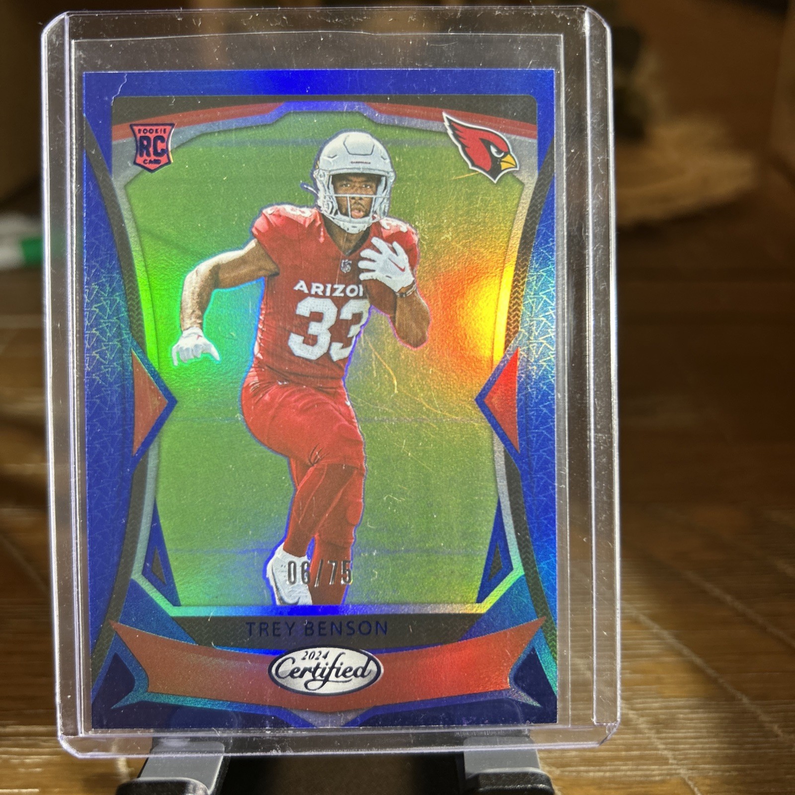 2024 Panini Certified - Rookies Trey Benson #151 Blue Mirror /75 (RC)