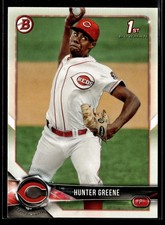 Hunter Greene - 2018 1st Bowman Prospects Paper Base #BP48 Cincinnati Reds