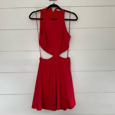 Alice + Olivia Women’s 4 Red Cutout Cara Dress