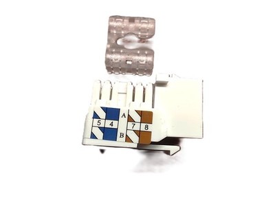 100 Pack -  CAT6 Keystone Jack Module, White, Network Cable Jack Insert