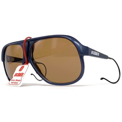 Vintage CEBE 998 Sport sunglasses - France 1990's - RARE - Large - Blue / Brown