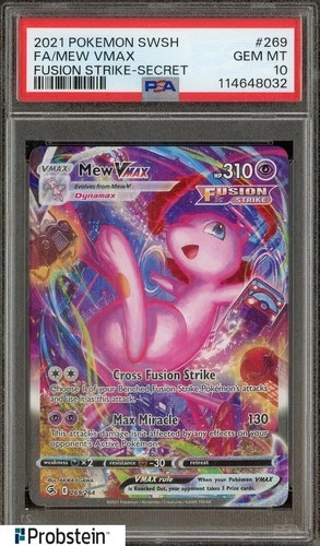 2021 Pokemon SWSH Fusion Strike Secret #269 FA Mew VMax PSA 10 GEM MINT