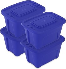 Storage Bins W/ Lids Made in USA 18-Gallon 72-Quart 4-Pack Storage Totes W/ Lids