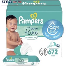 672 Aqua Pure Sensitive Baby Wipes 99 Water Hypoallergenic Unscented Gentle Care