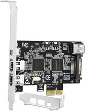 4 Ports PCIE Firewire 400 1394A Expansion Card, Texas Instruments TI TSB43AB2...