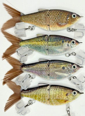 TYG Silencer Junior 4 pack Glide bait swimbait lot 3 inch NEW C