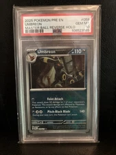 PSA 10 Umbreon (Master Ball Pattern) 059/131 Sv: Prismatic Evolutions Holo
