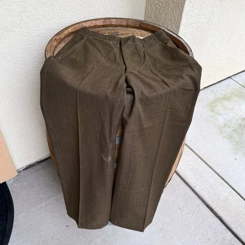 Vintage WW2 US Army Wool Trouser Pants Military 1940s 32 X 33