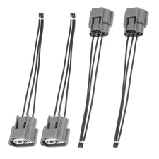 X AUTOHAUX 4Pcs Ignition Coil Connectors Plug Wiring Harness Pigtail Wiring 3 Wi