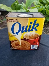 Vintage Nestle's Quik Can Kodak 32 Oz 2 Lbs With Game On Reverse Side