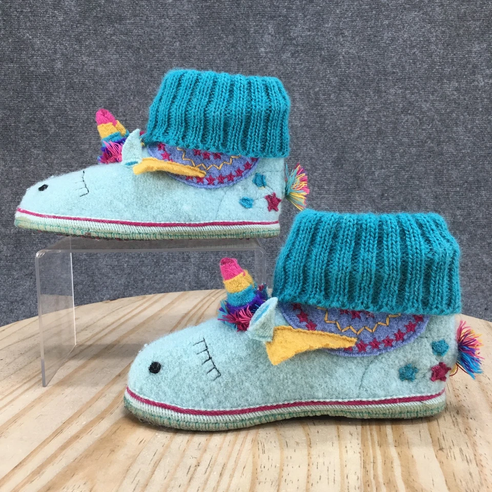 Zapatillas Granate Hill Niño 3 Botines Azul Sin Cordones Unicornio Plegable Tejido Foto 2 de 4