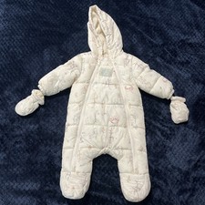 Baby Unisex Padded Winnie The Pooh Snowsuit Pram Suit 0/3 Months Primark Disney