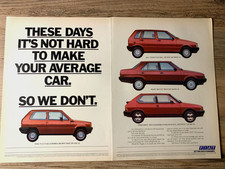 FIAT PANDA STRADA ABARTH UNO REGATA 1980s - FRAMEABLE CLASSIC CAR ADVERT