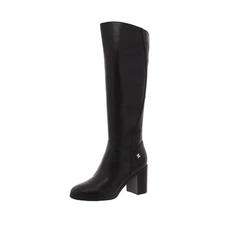 Giani Bernini Womens 5.5 M Black Odettee Leather High Heel Boots NIB KS5