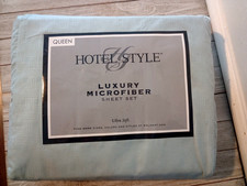 Hotel Style Luxury Queen Blue Microfiber 4 Pc. Sheet Set