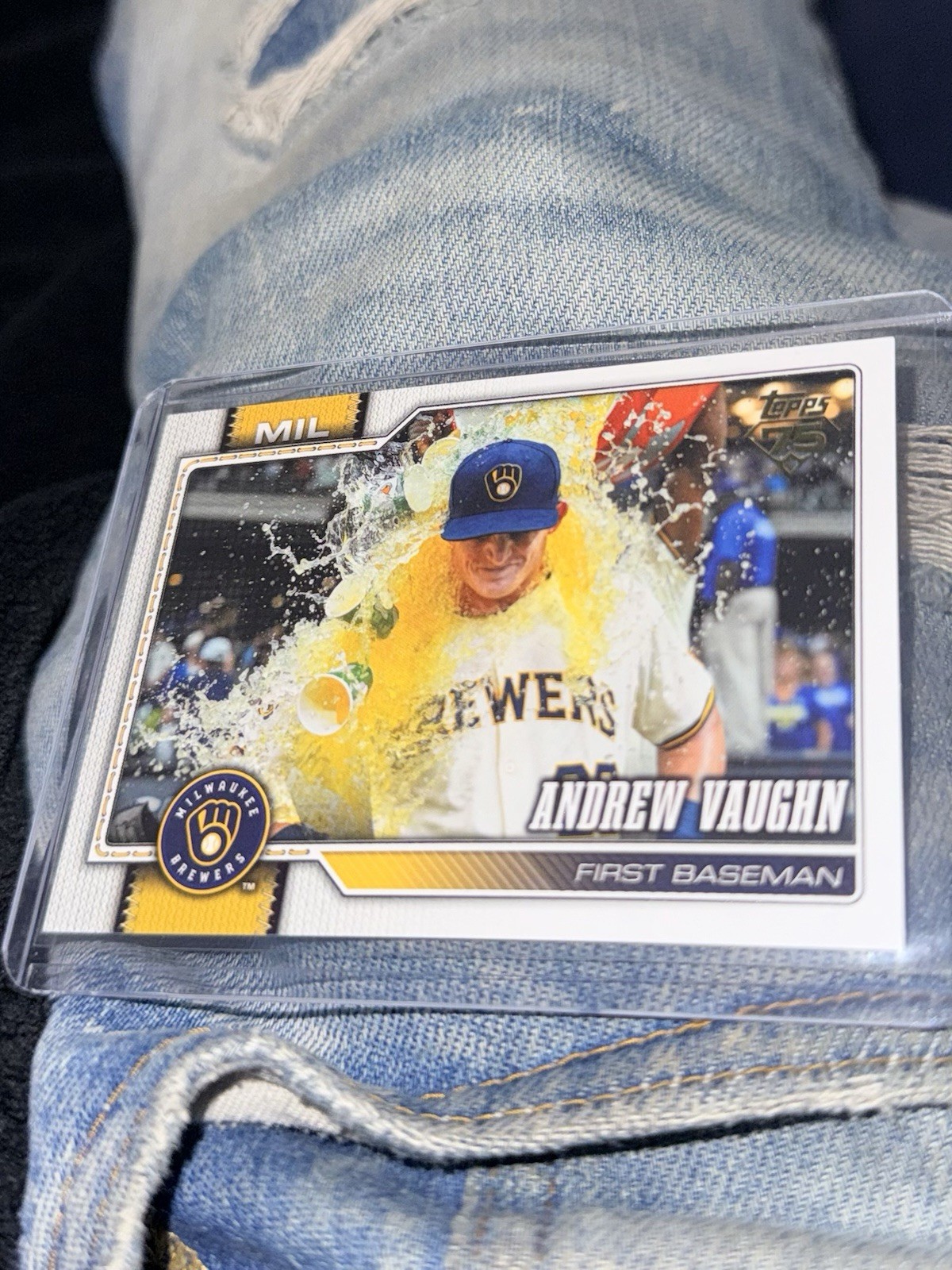 Topps 2026 Series 1 golden mirror SSP Andrew Vaughn #303 Milwaukee Brewers MLB