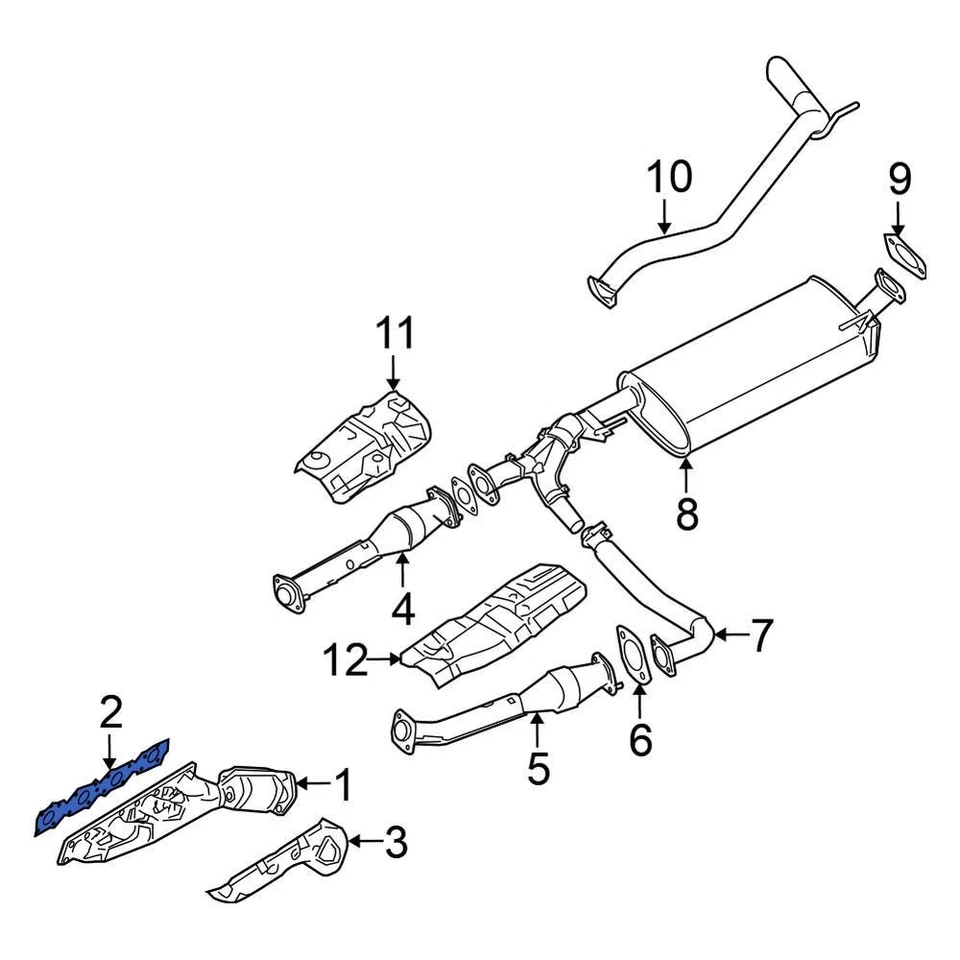 For Nissan Titan 2004-2015 Nissan 140367S001 Exhaust Manifold Gasket - Image 2 of 4