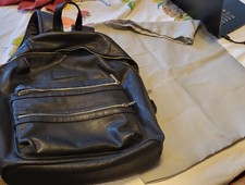 Hipster The Honest Company Black Faux Leather Vegan Backpack Diaper Bag With Bag