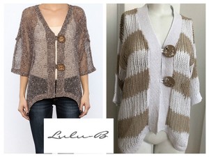 mesh sleeve cardigan