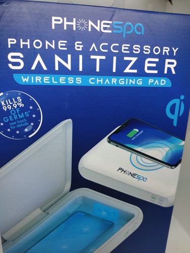 Phone Spa Phone & Accessory Sanitizer Wireless Charging Pad "New" - Picture 2 of 12