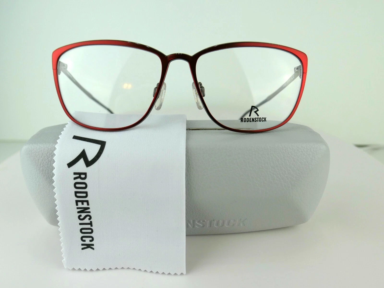 Rodenstock R 2569 B (Red /Light Gunmetal) 55 15 140 Eyeglass Frames