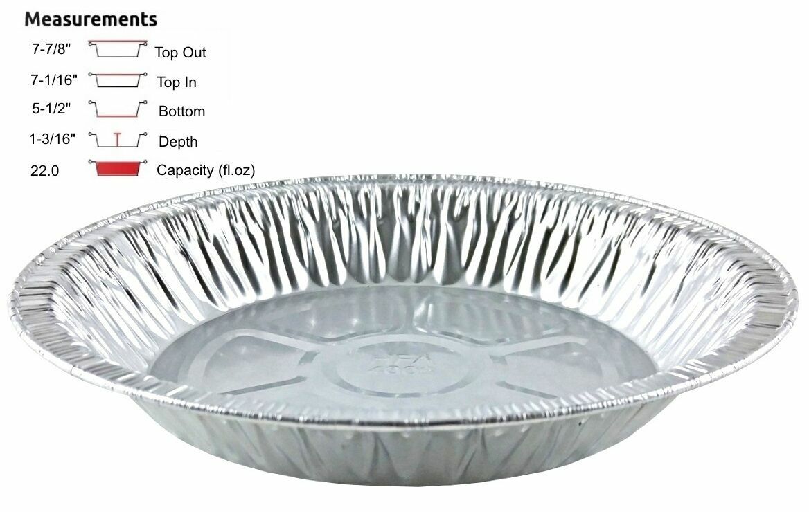 Durable Packaging 25-Pack Disposable Foil Pie Pans - 9 5/8 Inch Heavy Duty Aluminum Pie Tins