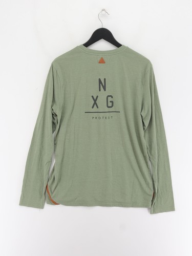 Protest Men's T-Shirt L Green Cotton with Polyester Basic - Picture 2 of 6