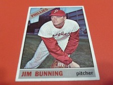 1966 TOPPS #435   JIM  BUNNING   PHILLIES     NEAR  MINT /  MINT  OR  BETTER  !!