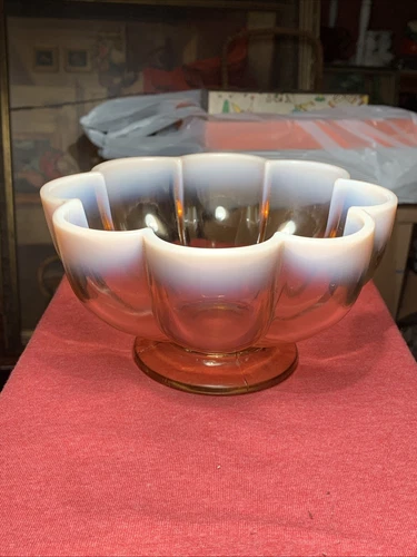 Fenton Cameo Opalescent Art Glass Bowl
