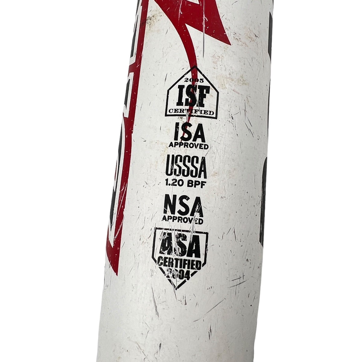 BATTE DE SOFTBALL Demarini Bruiser 34/26 (-8) Alliage Dx1 Simple Paroi Blanche EUR 41,47 - FR