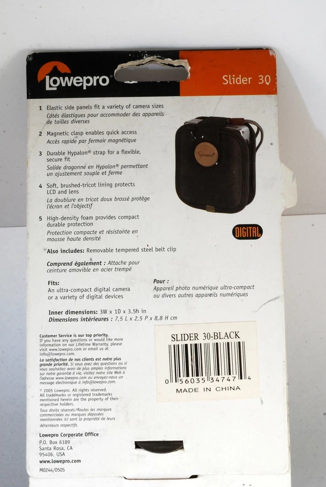 Lowepro Slider 30 Digital Camera Bag Camera Case Black NIP - Image 4 of 4