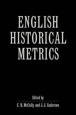 English Historical Metrics McCully Anderson Paperback Cambridge University Press