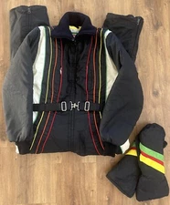 Vtg John Deere Tractor Farm Chore Field Ice Fishing Snowmobile Ski Suit Mens S