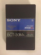 Sony BetaCam SP BCT-30MA Video Cassette New Unused Broadcast Metal Tape