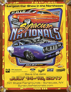 2017 Syracuse Nationals Car Auto Show Poster 24" x 18"