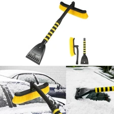 1Pc 2-in-1 Ice Scraper with Brush for Car Windshield Snow Remove Cleaner Black
