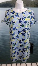 Banana Republic Blue Floral Mini Dress Women's Size Small Petite 