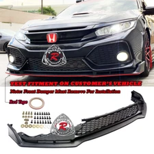 Fits 17-21 Civic 2/4dr Si ONLY / 5dr Hatchback TR-Style Front Lip w/ Grille (PP)