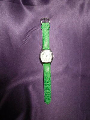 Ecclissi Sterling Silver Lime Green Alligator Crocodile  display picture 3