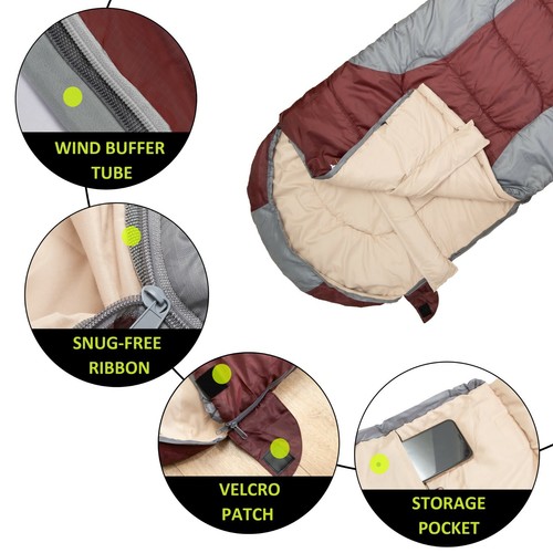 0 degree Cold Weather Winter Sleeping Bag | Sack | Big Tall portable Waterproof - Picture 20 of 34