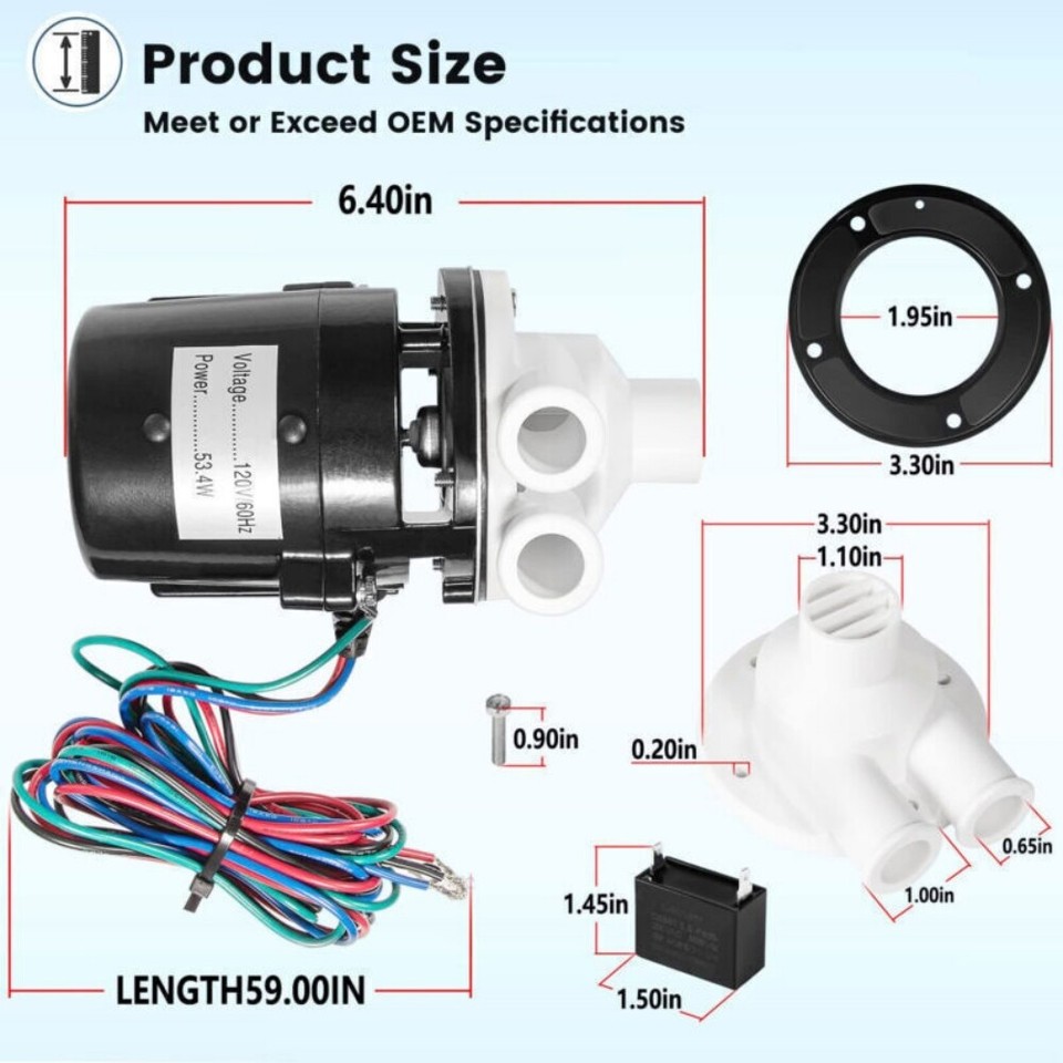 for Hoshizaki Ice Machine KM900 KM450 APTA92P10WD1 Water Pump Motor