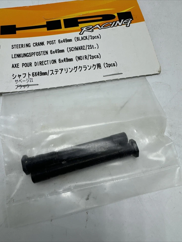 HPI Racing #86090 Steering Crank Post 6x49mm Black 2pcs. New In Package - Image 4 of 4