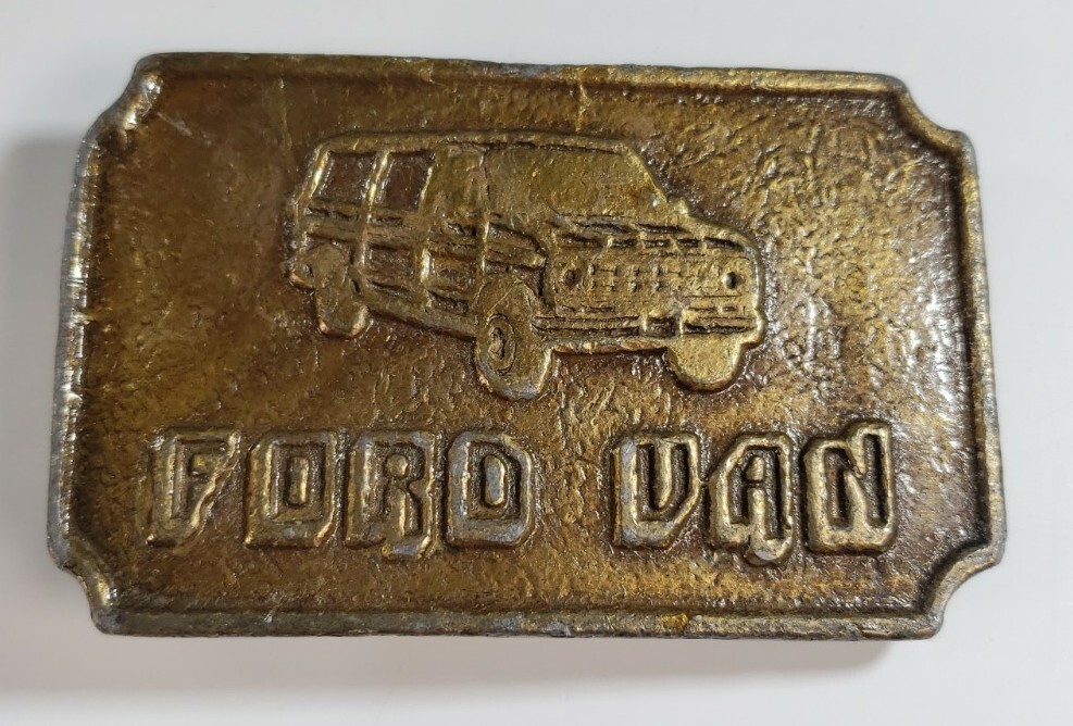 Ford Van Belt Buckle Vintage 1970’s Vanlife Custom Va… Gem