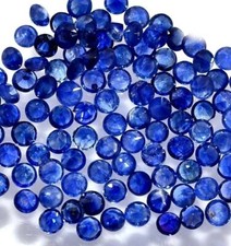 Natural Blue Sapphire Round Cut 10 pcs 6 MM Loose Gemstone IDGL Certified A4