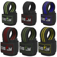 DEFY SPORTS™ Weight Lifting Gym Power Straps Grip Gloves Training Wrist Support