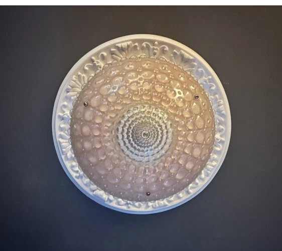 Luminária de teto antiga art déco sombra anos 1930–40 - Imagem 4 de 4