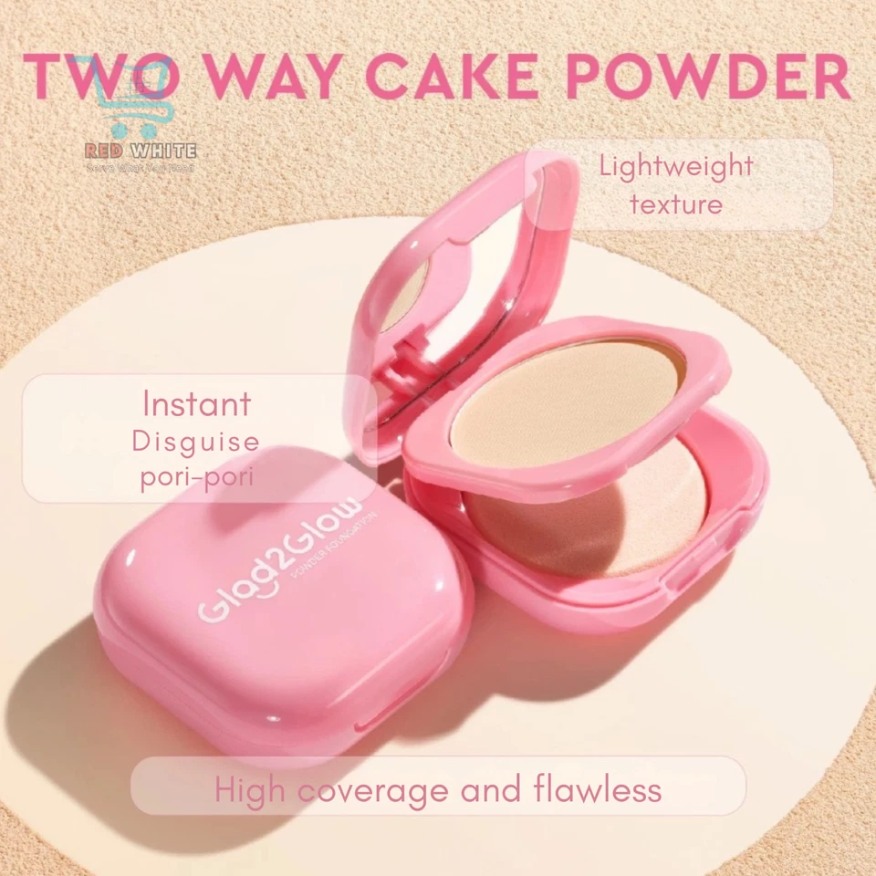 Glad2Glow Perfect Blurring Powder Foundation Setting Two Way Cake - 00 Affogato - Image 2 of 4
