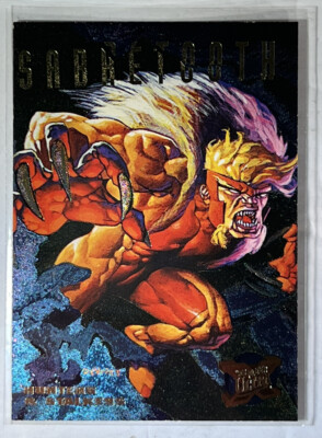 1995 FLEER ULTRA Marvel Hunters & Stalkers Rainbow #6 ''Sabretooth'' NM